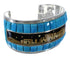 Silver Multicolor Native American Design Cuff Bracelet TX40435